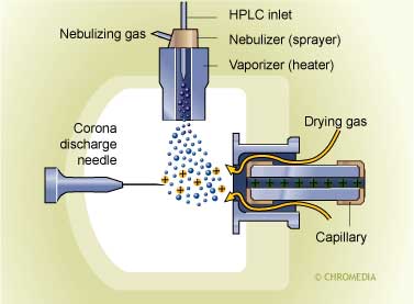 In APCI a needle is used to apply the voltage.
